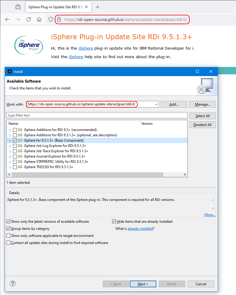 RDi: Install new software