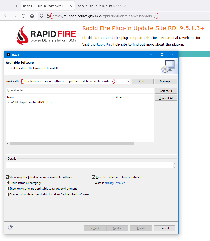 RDi: Install new software